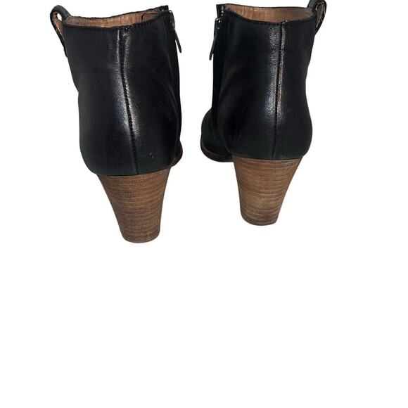Madewell Billie Black 9M Soft Leather side zip 3in Gothic Western Booties  - Picture 5 of 8